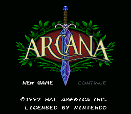 Arcana Title Screen