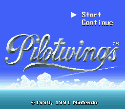 Pilotwings Title Screen