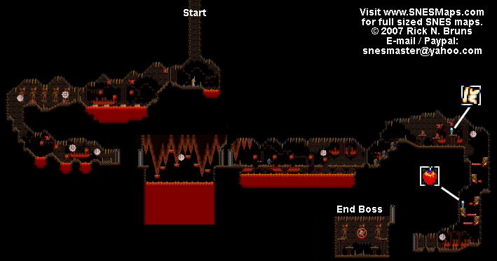 Actraiser - Aitos Act-2 Small Map - SNES Super Nintendo
