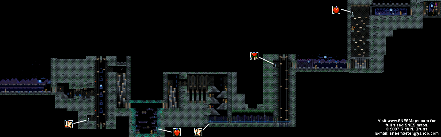 Actraiser - Bloodpool Act-2 Small Map - SNES Super Nintendo