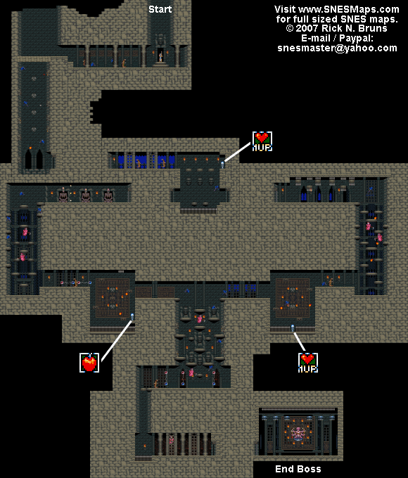 Actraiser - Marahna Act-2 Small Map - SNES Super Nintendo