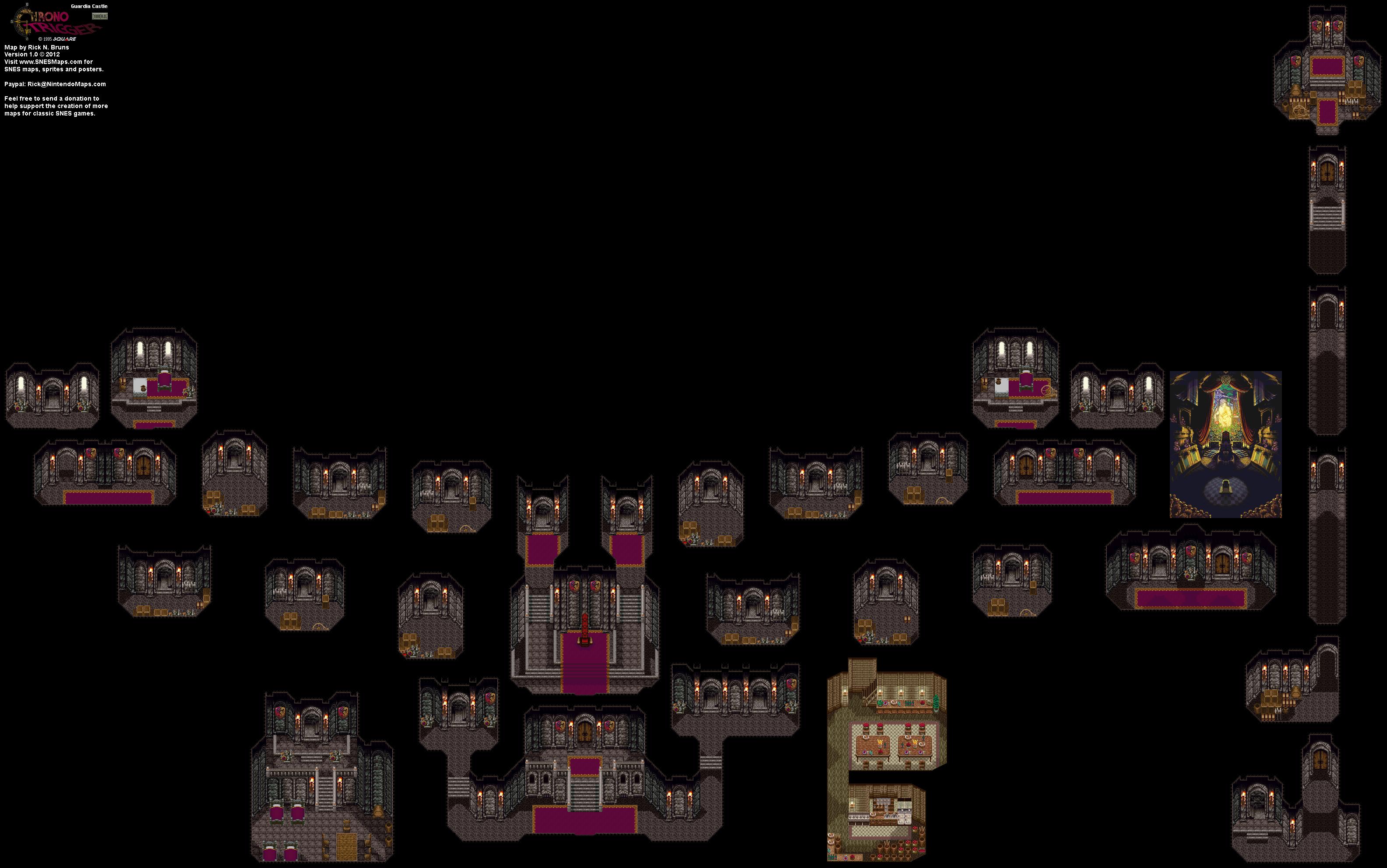 Chrono Trigger - Guardia Castlel (1000 AD) Super Nintendo SNES Map BG