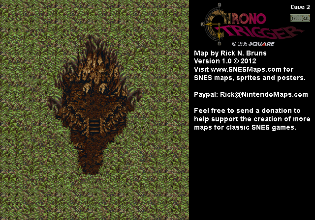 Chrono Trigger - Cave 2 (12,000 BC) Super Nintendo SNES Map BG