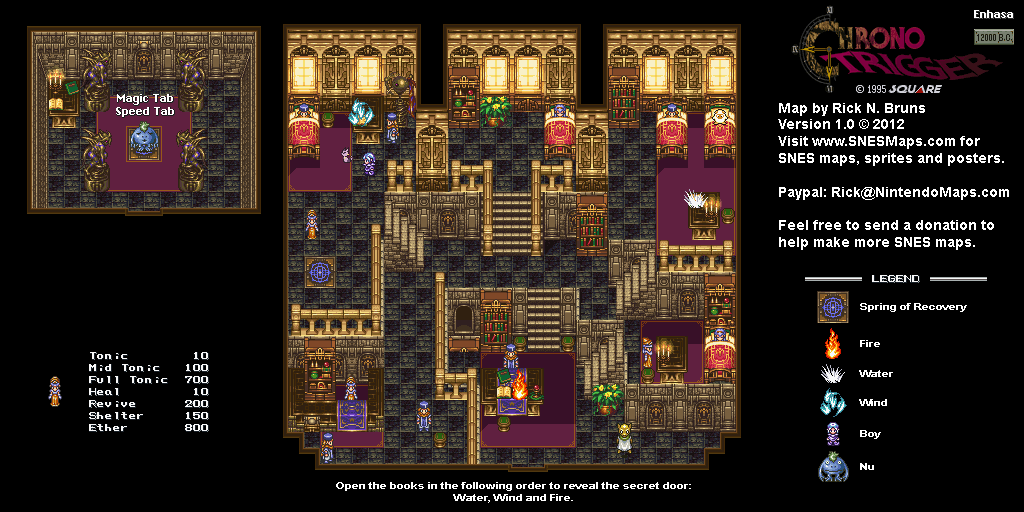Chrono Trigger - Enhasa (12,000 BC) Super Nintendo SNES Map