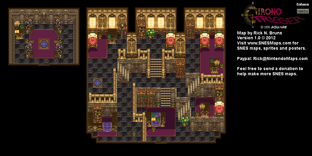 Chrono Trigger - Enhasa (12,000 BC) Super Nintendo SNES Map BG