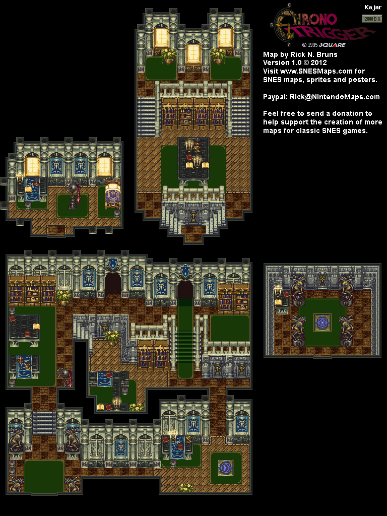 Chrono Trigger - Kajar (12,000 BC) Super Nintendo SNES Map BG