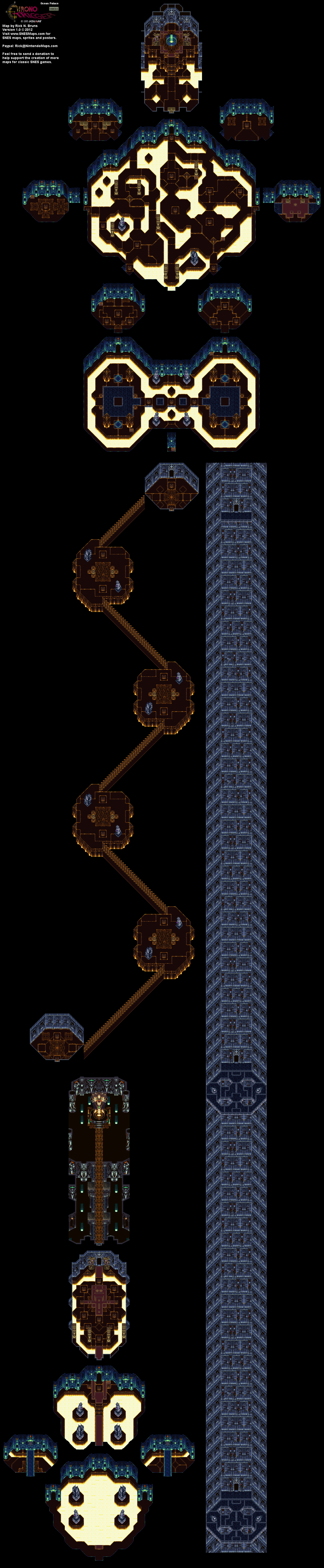 Chrono Trigger - Ocean Palace (12,000 BC) Super Nintendo SNES Map BG