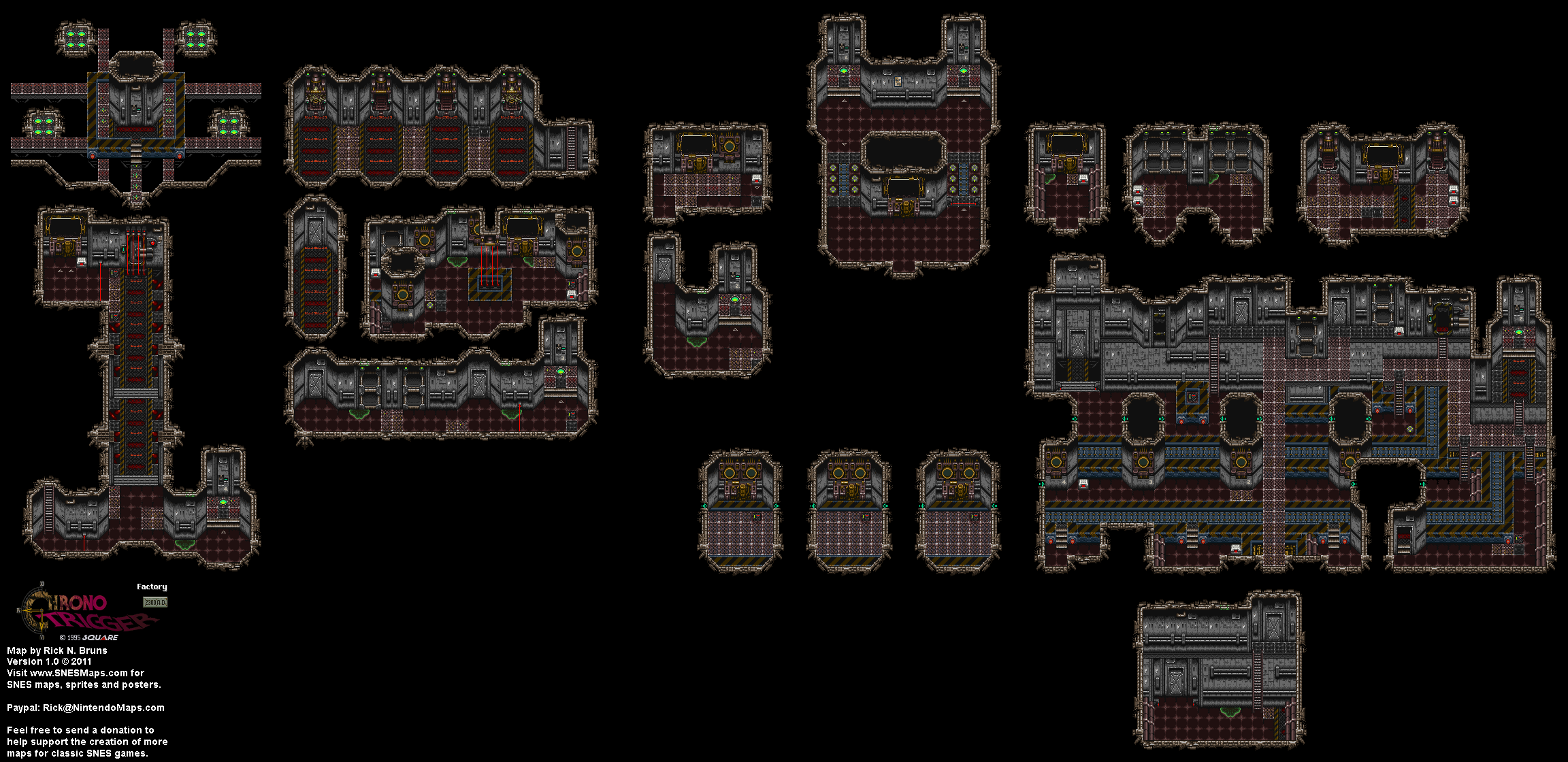 Chrono Trigger - Factory (2300 AD) Super Nintendo SNES Map BG