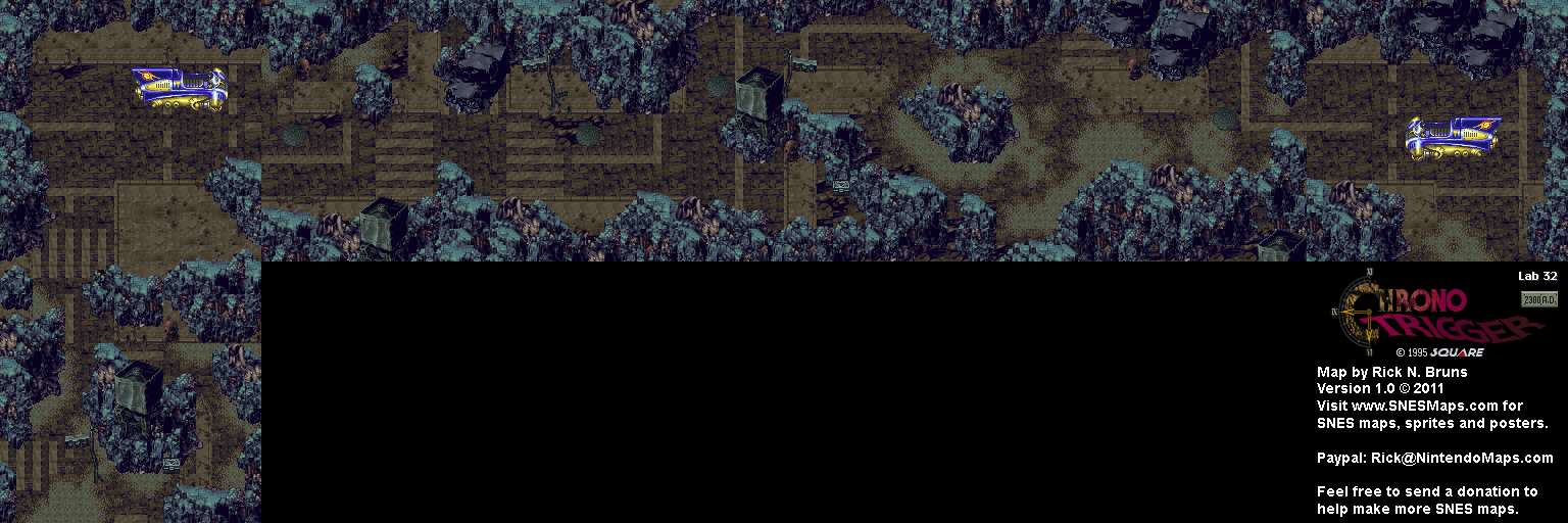 Chrono Trigger - Lab 32 (2300 AD) Super Nintendo SNES Map BG