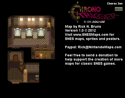 Chrono Trigger - Choras Inn (600 AD) Super Nintendo SNES Map BG