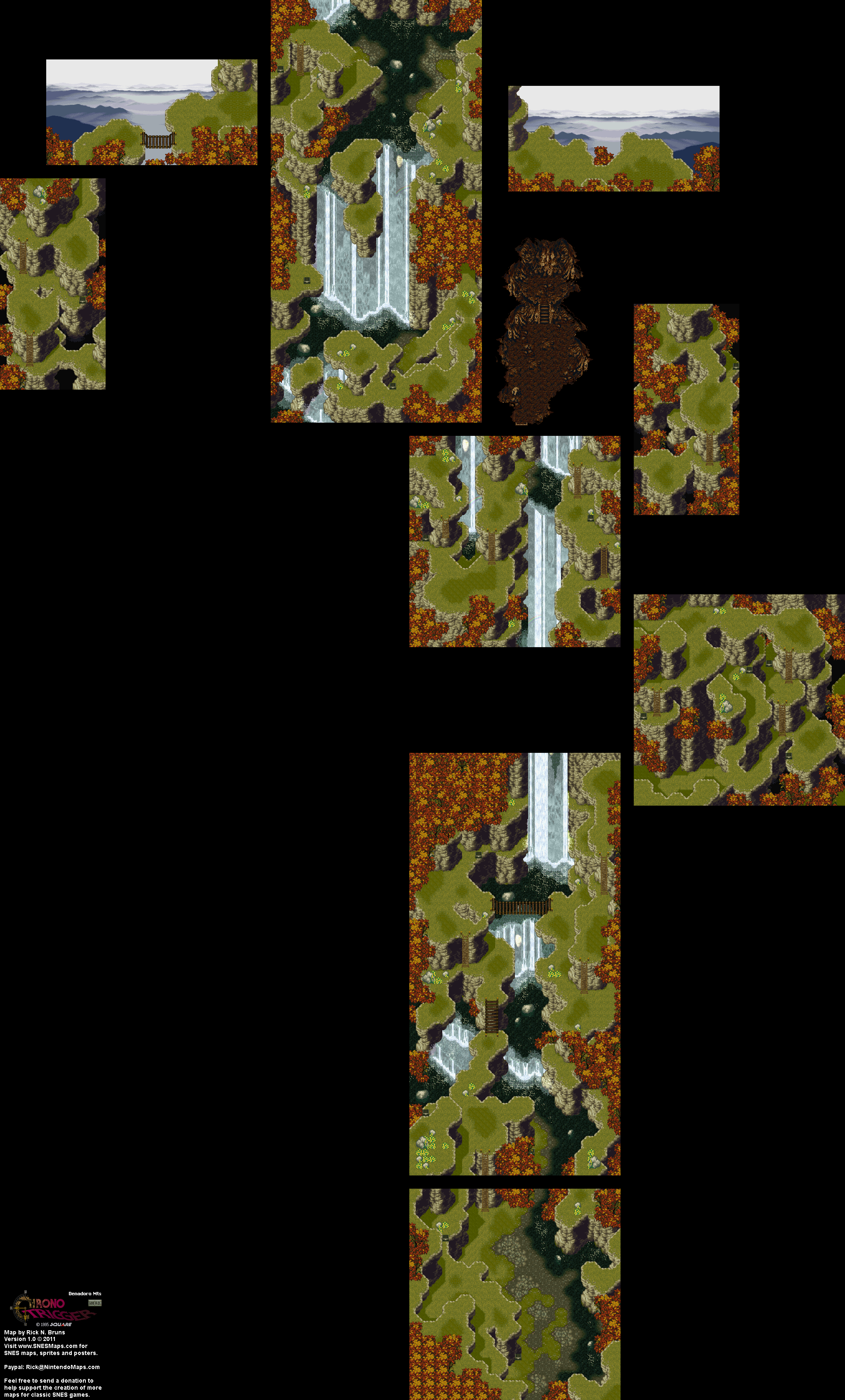 Chrono Trigger - Denadoro Mts (600 AD) Super Nintendo SNES Map BG