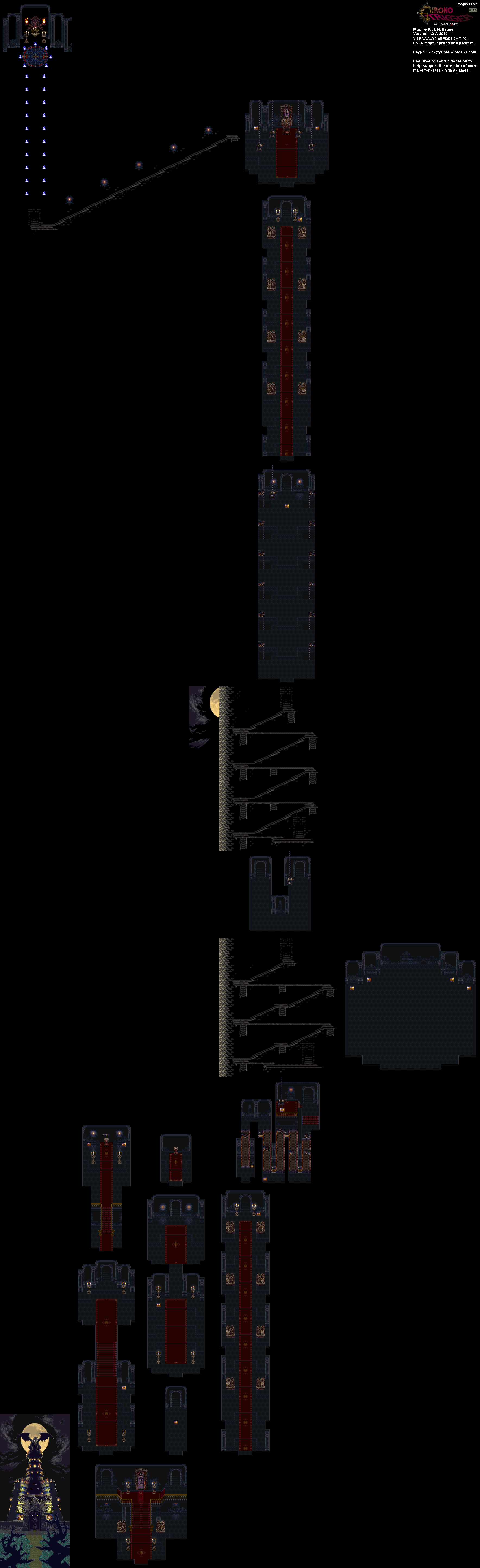 Chrono Trigger - Magus's Lair (600 AD) Super Nintendo SNES Map BG