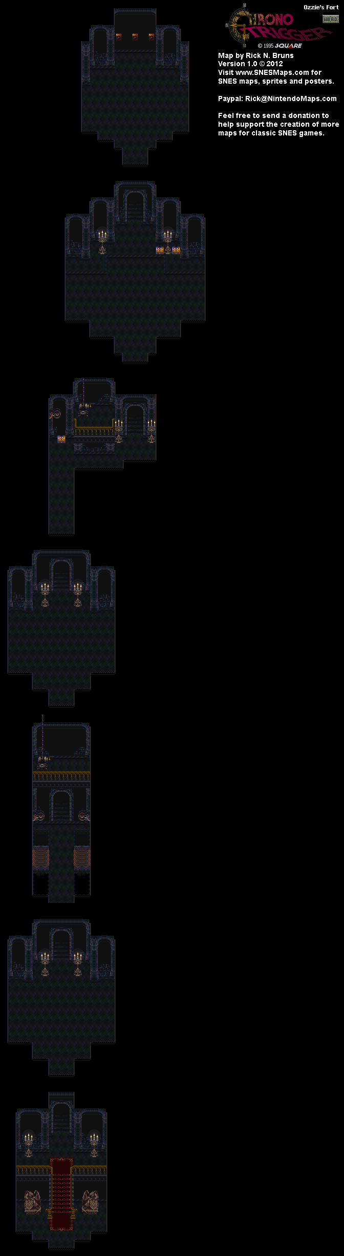 Chrono Trigger - Ozzie's Fort (600 AD) Super Nintendo SNES Map BG