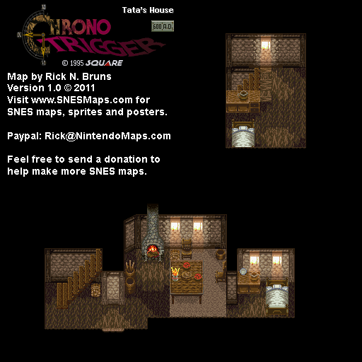 Chrono Trigger - Tata's House (600 AD) Super Nintendo SNES Map BG