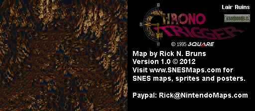 Chrono Trigger - Lair Ruins (65,000,000 BC) Super Nintendo SNES Map BG