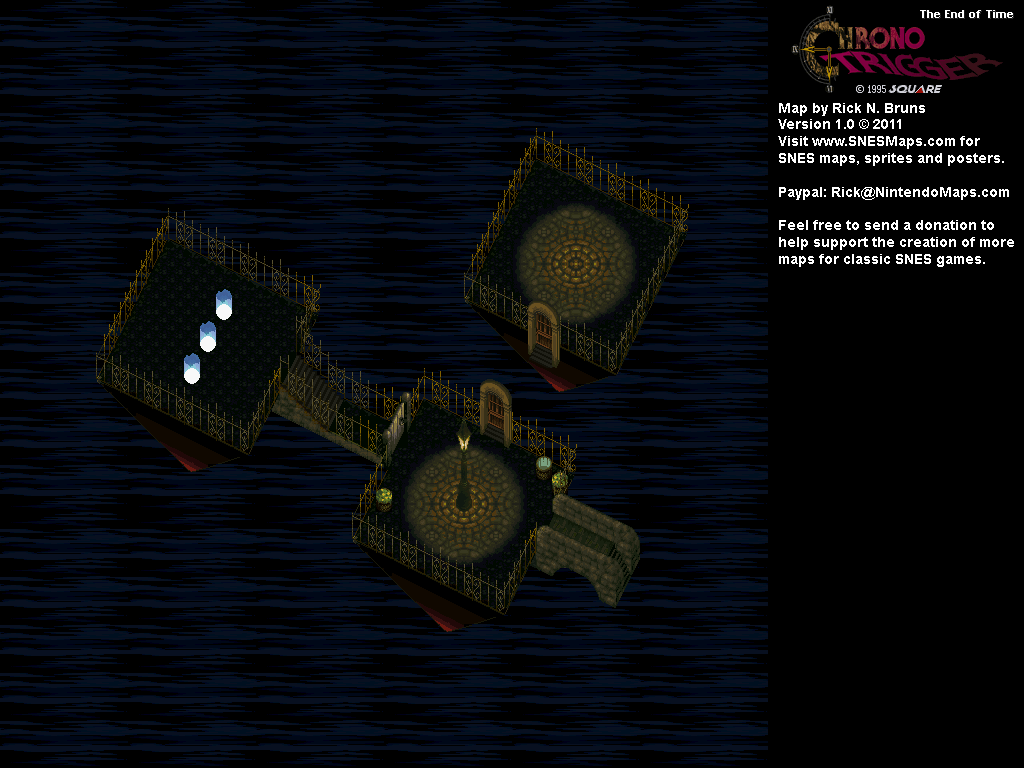 Chrono Trigger - The End of Time Super Nintendo SNES Map BG