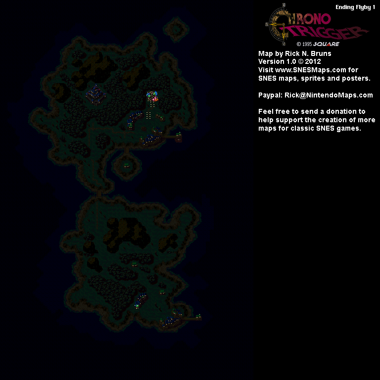 Chrono Trigger - Ending Flyby 1 Super Nintendo SNES Map BG