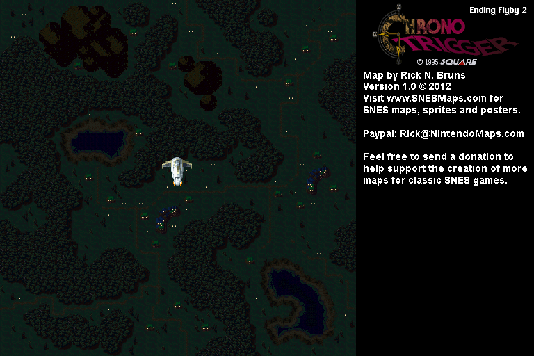 Chrono Trigger - Ending Flyby 2 Super Nintendo SNES Map