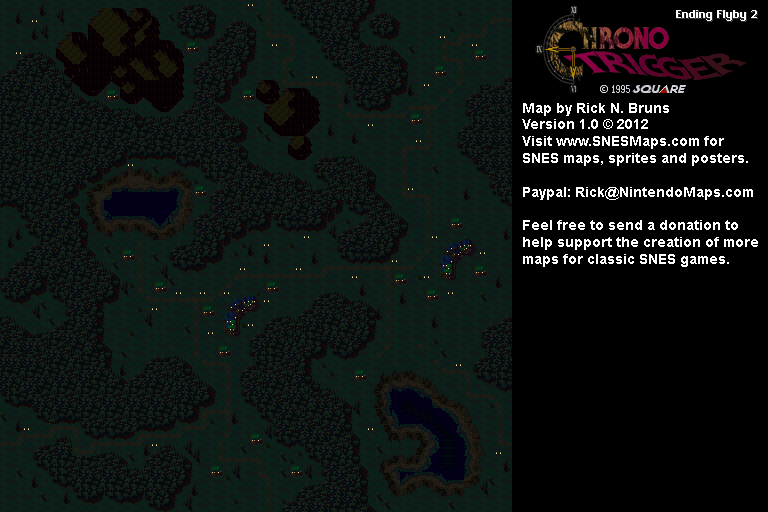 Chrono Trigger - Ending Flyby 2 Super Nintendo SNES Map BG