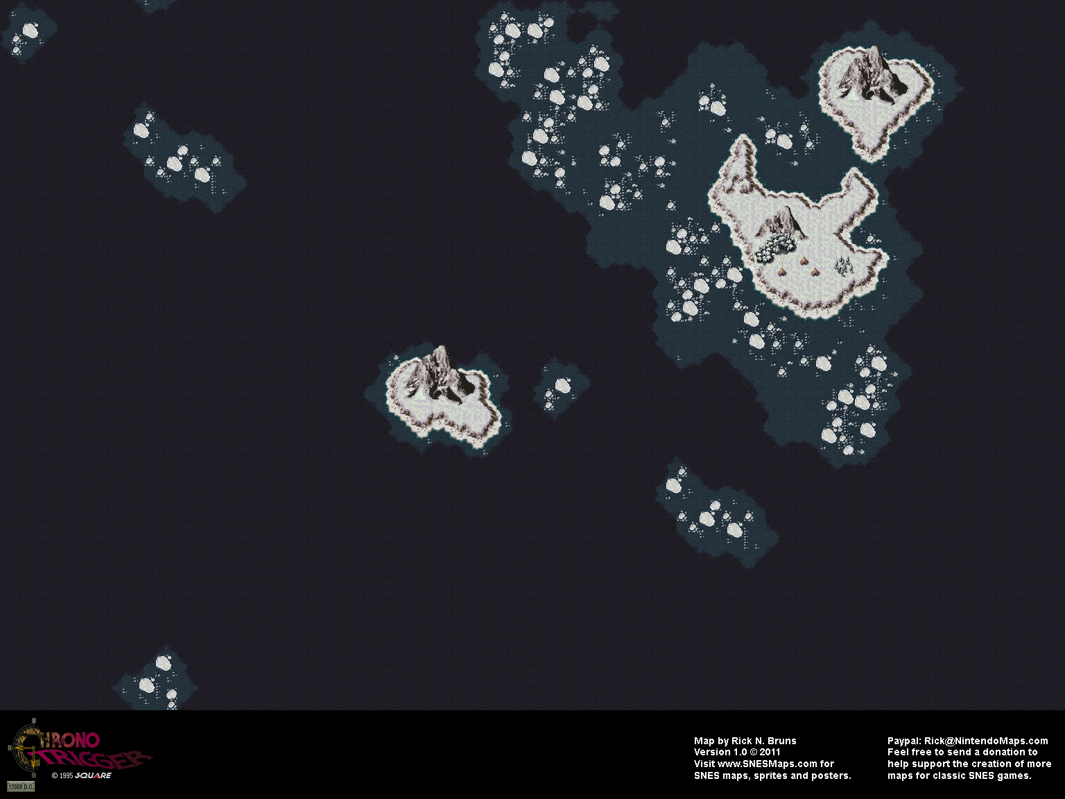 Chrono Trigger - Last Village (12,000 BC) Overworld Super Nintendo SNES Map BG