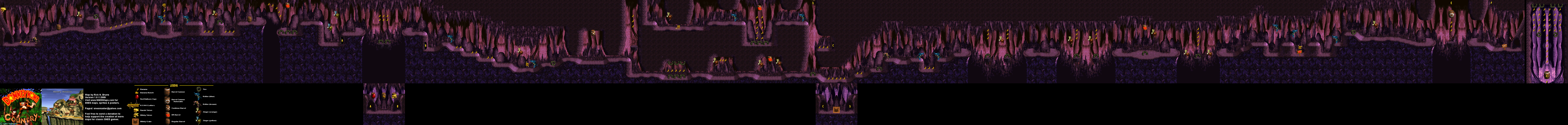 Donkey Kong Country - Level 9 - Bouncy Bonanza - Super Nintendo SNES Map