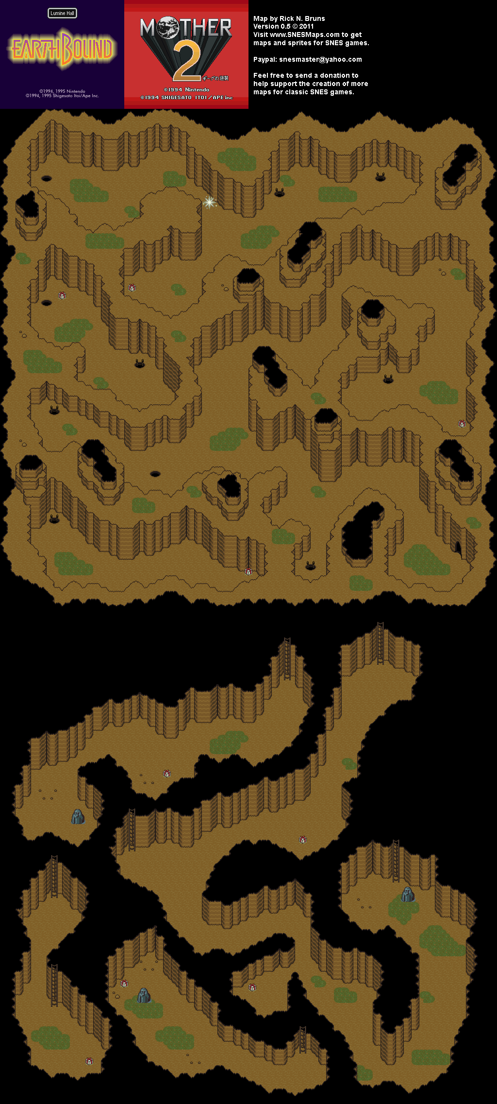 EarthBound (Mother 2) - Lumine Hall Super Nintendo SNES Map