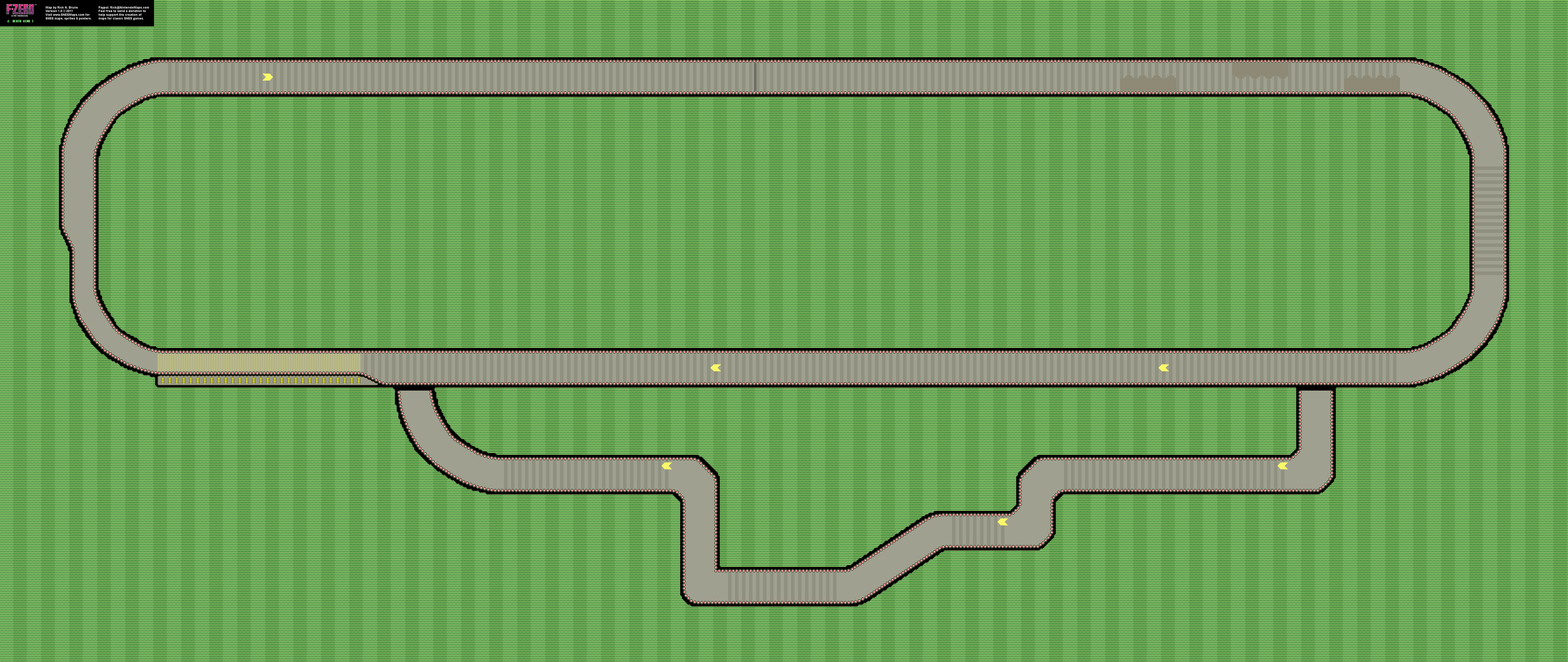 F-Zero - Death Wind I Map - SNES Super Nintendo