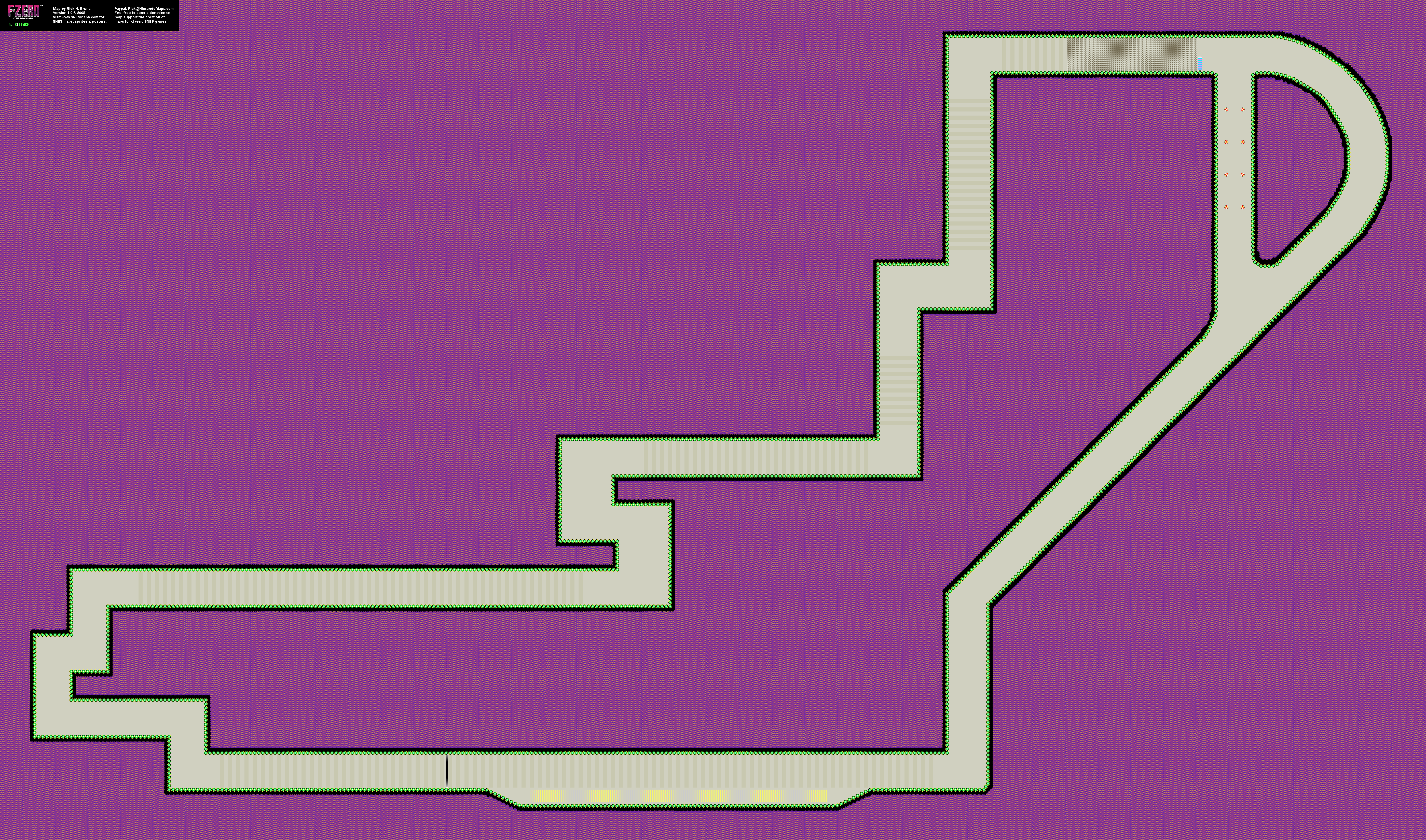 F-Zero - Silence Map - SNES Super Nintendo