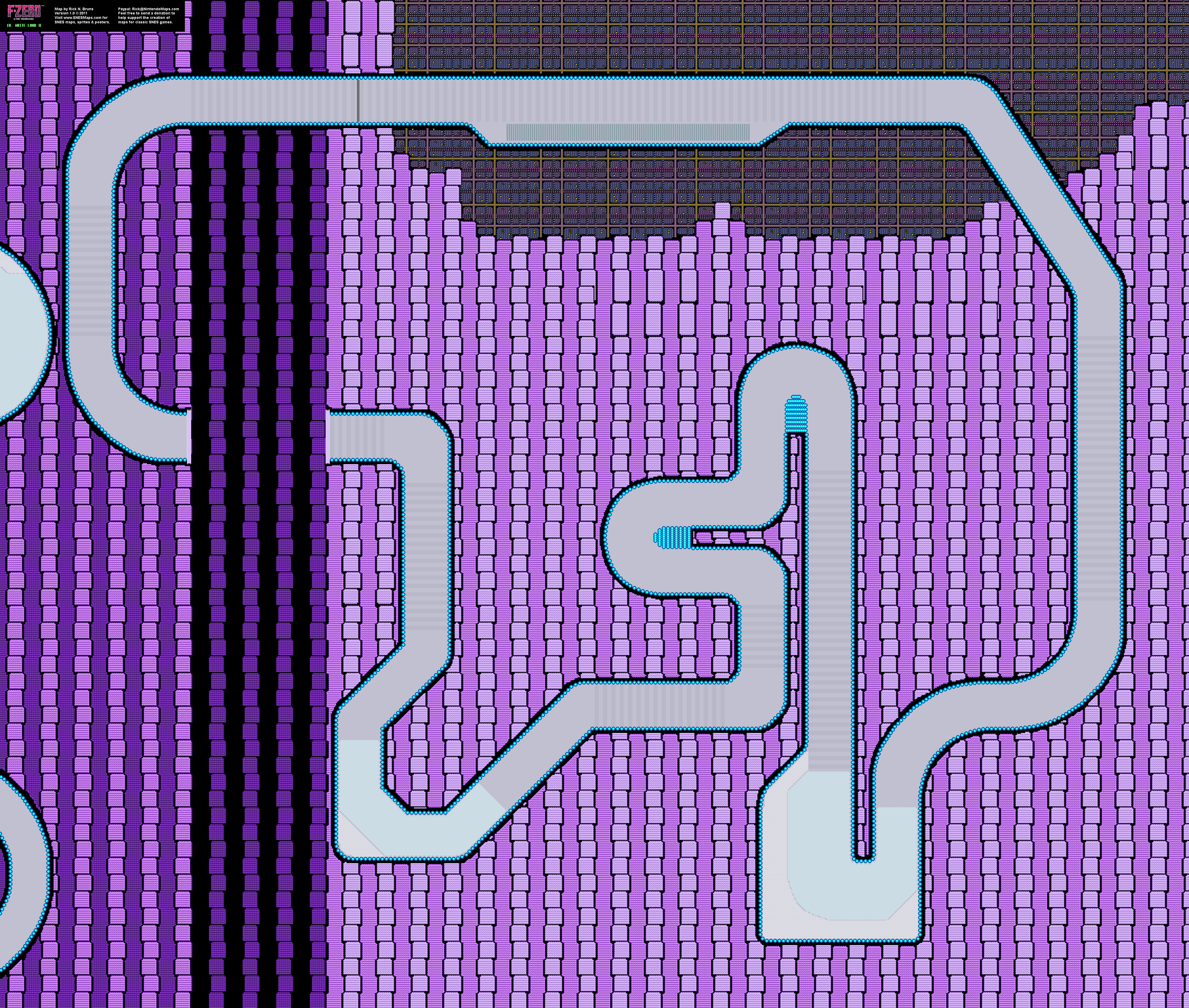 F-Zero - White Land II Map - SNES Super Nintendo