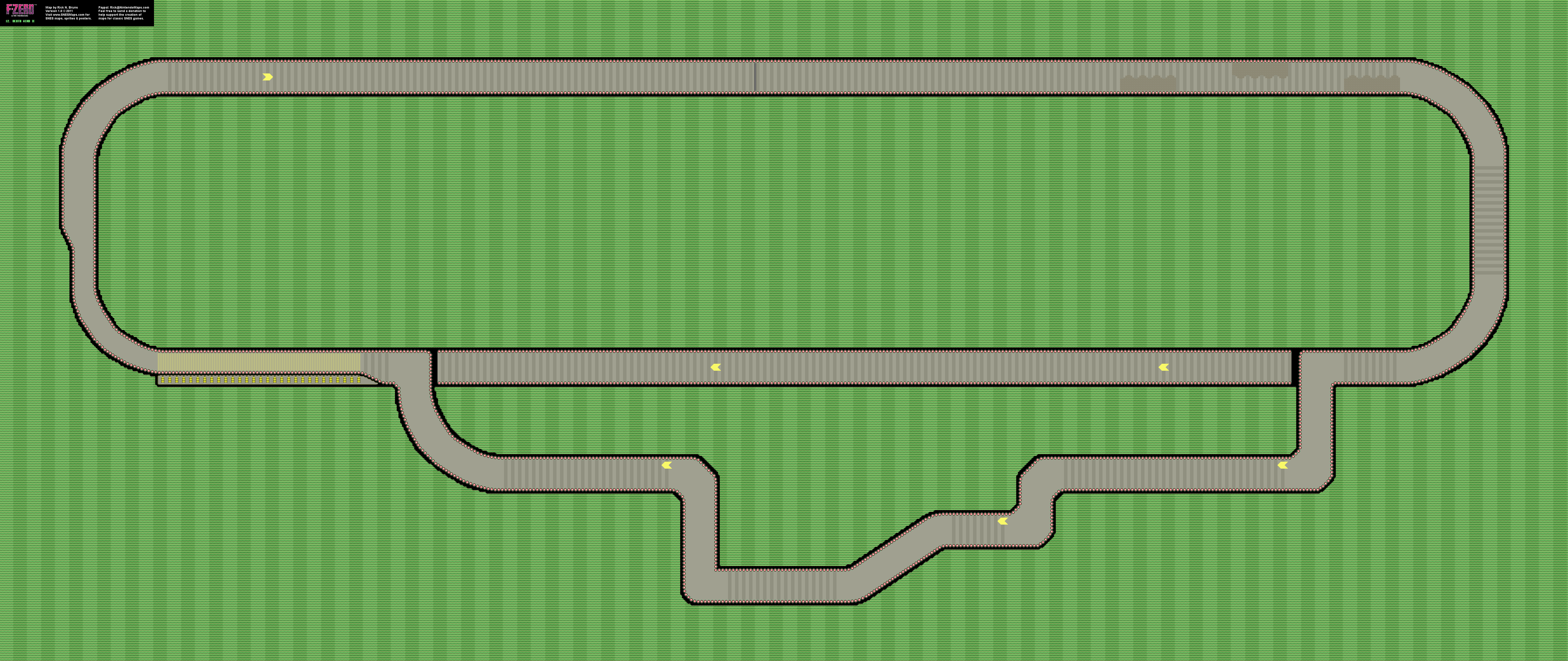 F-Zero - Death Wind II Map - SNES Super Nintendo