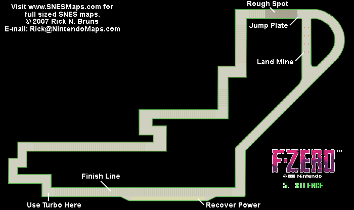 F-Zero - Silence Small Map - SNES Super Nintendo