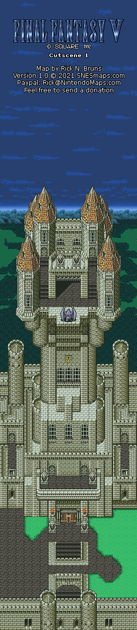 Final Fantasy V (5) - Cutscene 1 Super Famicom SFC Map