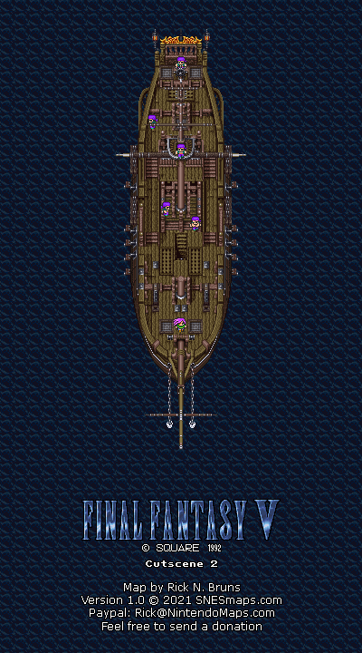 Final Fantasy V (5) - Cutscene 2 Super Famicom SFC Map