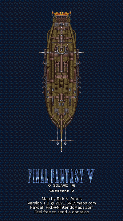 Final Fantasy V (5) - Cutscene 2 Super Famicom SFC Map BG