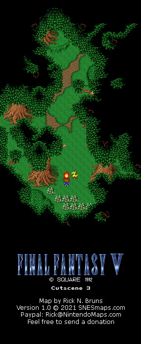 Final Fantasy V (5) - Cutscene 3 Super Famicom SFC Map