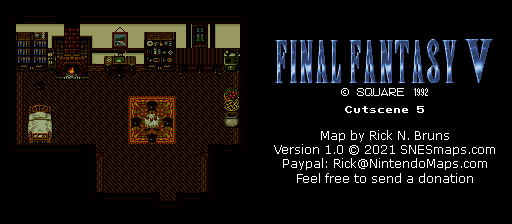Final Fantasy V (5) - Cutscene 5 Super Famicom SFC Map BG