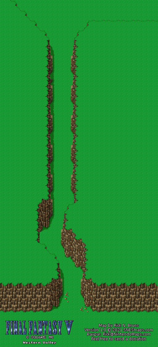 Final Fantasy V (5) - Western Valley Super Famicom SFC Map BG