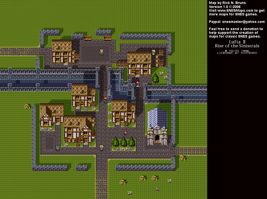 Lufia II - Tanbel Map - SNES Super Nintendo