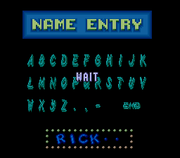PowerFest '94 Name Entry Wait Screen