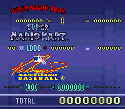 Score Screen 1 Million pts
